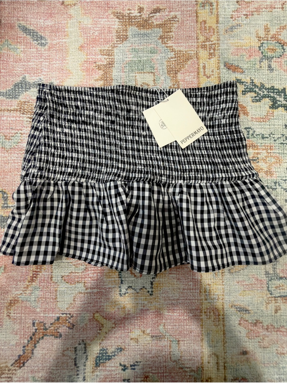 NWT Peppermayo Sweetest Pie Gingham Mini Skirt - Size 8